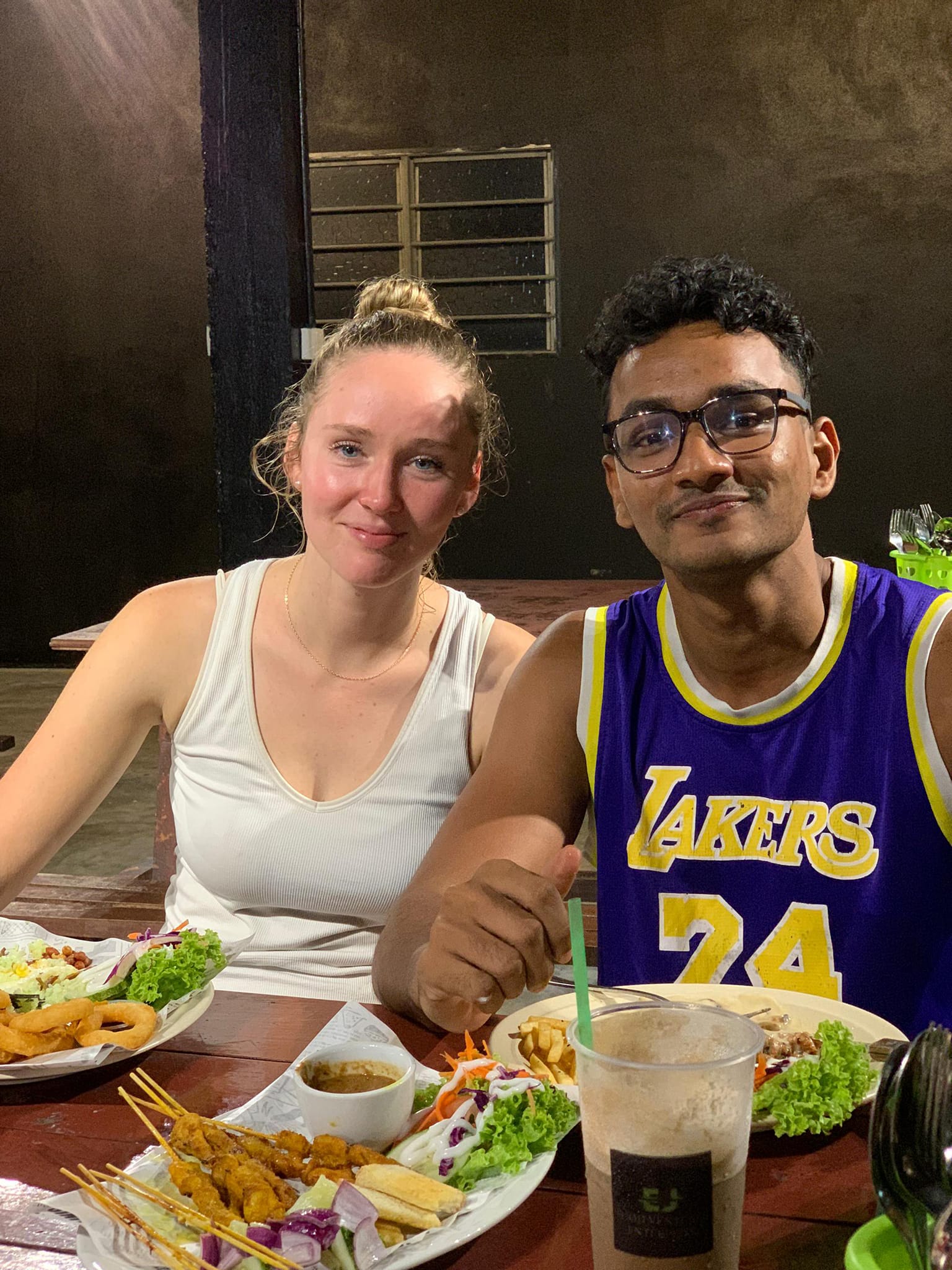 Couple enjoying dinner